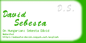 david sebesta business card
